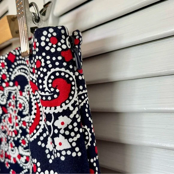 Talbots Navy, White and Red Paisley Skirt - Picture 13 of 14